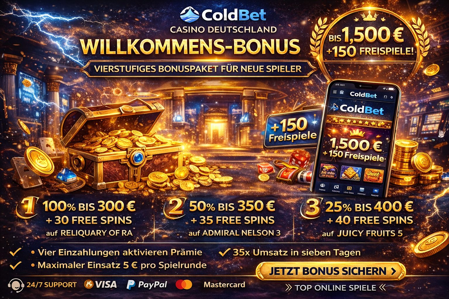 ColdBet casino bonus